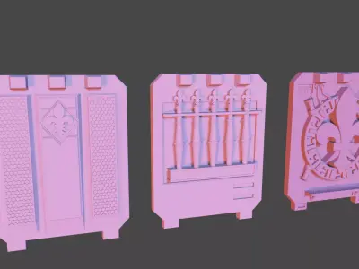 Battle sister transport side doors 3D print model