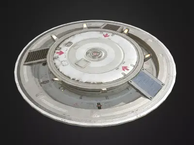 Sci-Fi Turnable PBR Low-poly 3D model