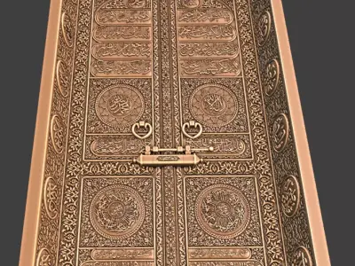 Kaaba door with frame 3D print model