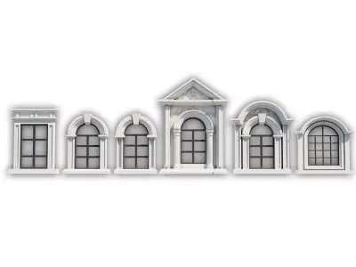 Windows assets Low-poly 3D model