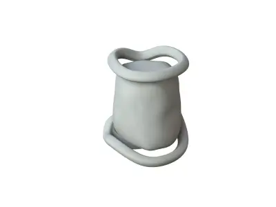 SciFi Shape Object Low Poly Low-poly 3D model 10