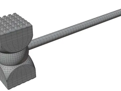 Meat Mallet Wood 3D Model 3D model