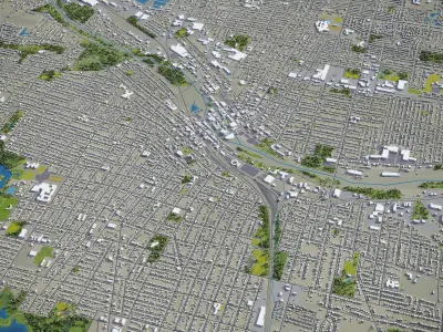 Aurora - City 3D Model Low-poly 3D model purchase