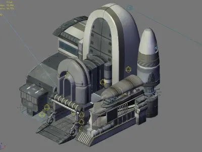Spaceship - Building 01 3D model