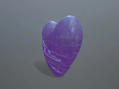 Broken Heart 13 Low-poly 3D model