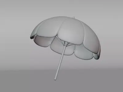 Beach Umbrella Low-poly 3D model purchase