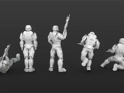 Halo Spartan IV Figure Set 01 3D print model
