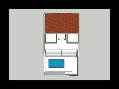 Pent house  Low-poly 3D model