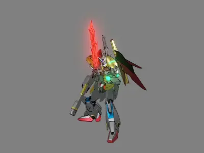 Attacker Gundam 7 3D model