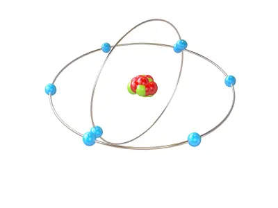 Oxygen Chemical Element v2 002 Low-poly 3D model