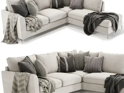 Legend Fabric Corner Sofa 3D model