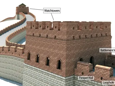 Great Wall Of China 3D model