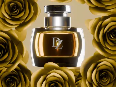 Premium Perfume Scene 3D model