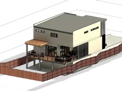 Revit Architectural Residential 3D Model 3D print model