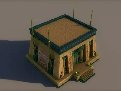Ancient Egyptian Building Low-poly 3D model