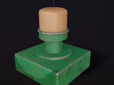 Candle Stand 3D Model Low-poly 3D model