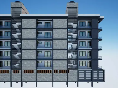 Apartment Exterior 3D model purchase