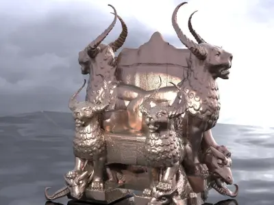 Gilgamesh Ornate Throne 4 3D model