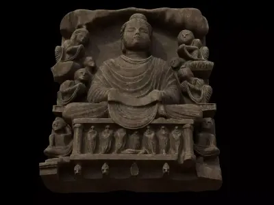 Ancient Buddha Altar 3D model