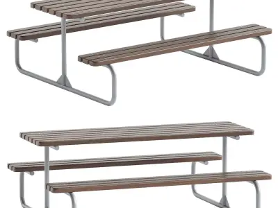 METAL PICNIC TABLE 113 3D model