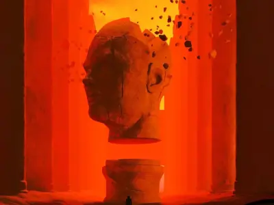 Sci-Fi art In shadow of the broken colossus 3D model