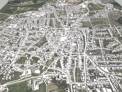 Cityscape Naumburg Germany 3D model