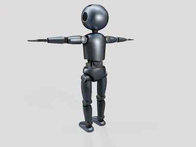 Cute Robot rigged 3D model