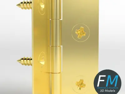 Small hinge for boxes 3D model