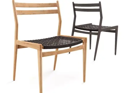 Woven Rope Indoor- Outdoor Dining Chair 3D model