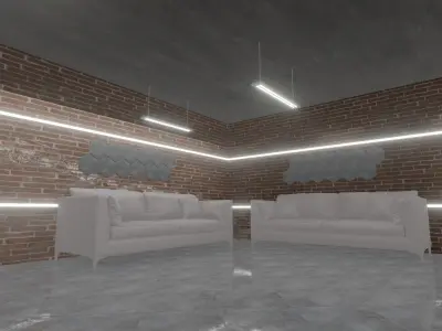 Loft Interior 3D model get