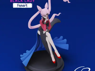 Sailor moon - Black Lady figure 3D print model