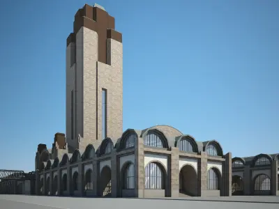 Train Station 3D model