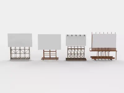 rusty Billboard set 3D model
