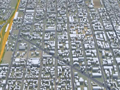 Bobo-Dioulasso Burkina Faso 30km AI Low-poly 3D model