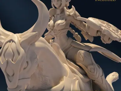Undying Light Invader B Nude and Normal 3D print model