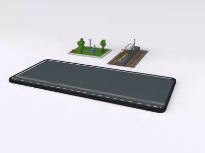 street pack Low-poly 3D model purchase