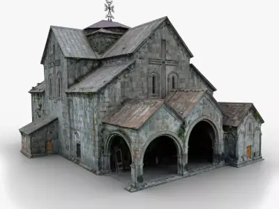 Armenian Stone Monastery Church 3D model