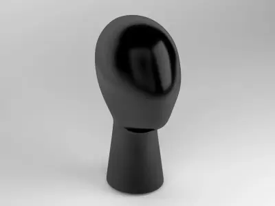 Head Display Stand Black 3D model
