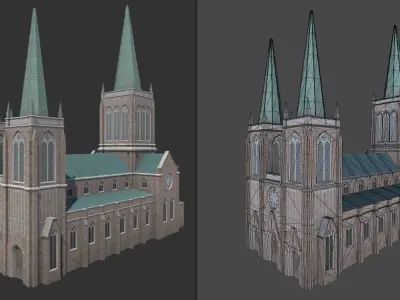 Medellin city package  Low-poly 3D model