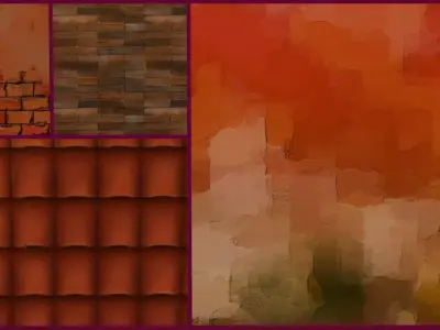 Ghibli Inspired Painted Texture Pack 3D model