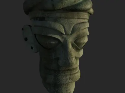 Sanxingdui masks sanxingdui stone 3D model