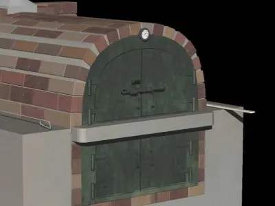 Homemade pizza-kiln 3D model