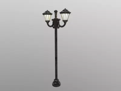 Victorian Street Lamp Low-poly 3D model