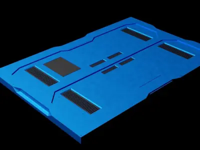 SciFi Panels Kitbash LowPoly Low-poly 3D model