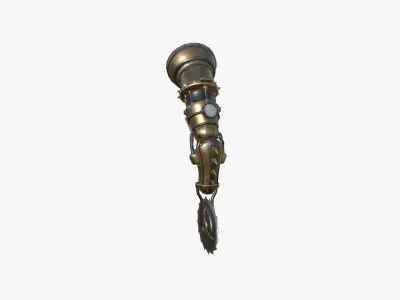 Robotic Arm A07 Bronze - Character Design SciFi Low-poly 3D model