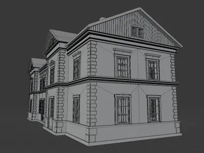 Charming czechoslovakia train station 3D print model