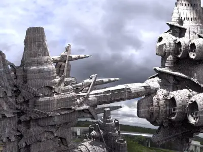Aztec Future Temples Ships  2 3D model