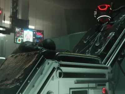 Human Tech Laboratory Set Low-poly 3D model