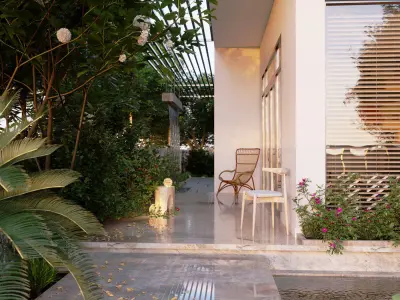 The Backyard Exterior Scene 3D model 3D model