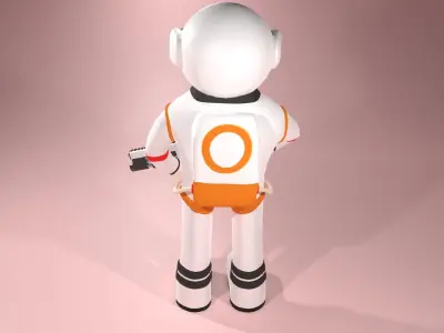 Astronaut Character spacesuit Low-poly 3D model